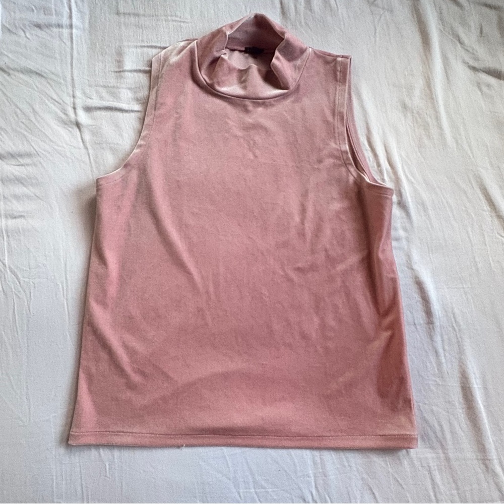 J. Crew Velvet Mock Neck Top in Size M